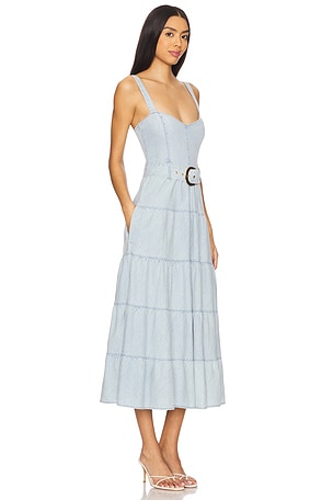 Show Me Your Mumu Lainey Midi Dress in Baby Blue
