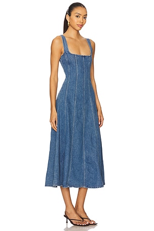 Show Me Your Mumu Prim Midi Dress in Blue