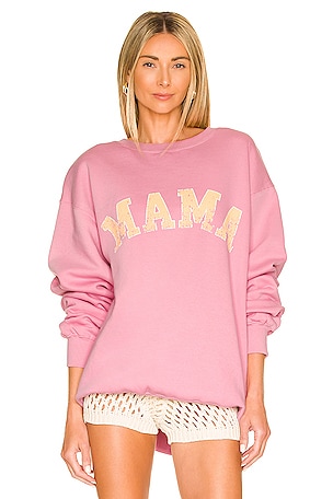Fluorescent pink sweatshirt with logo