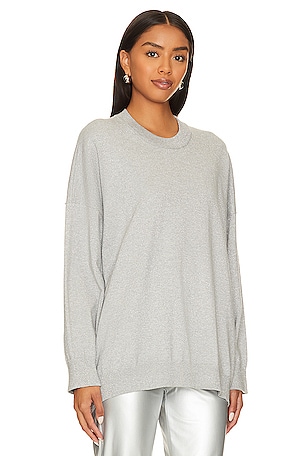 Show Me Your Mumu Classic Crewneck Sweater in Grey