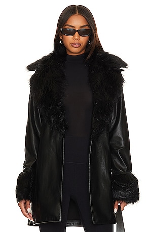 Show Me Your Mumu Penny Lane Coat in Black