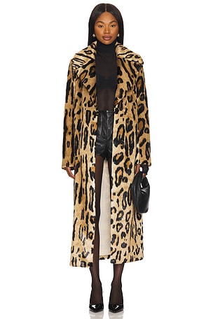 Michelle mason leopard coat best sale