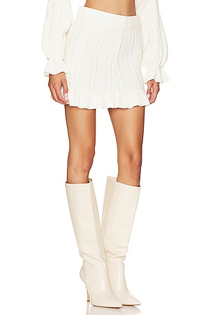 Show Me Your Mumu Ridley Ruffle Skirt in Cream