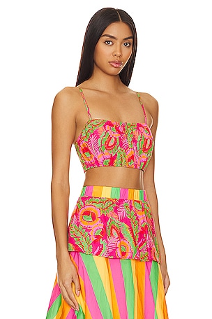 Show Me Your Mumu Cartagena Top in Fuschia