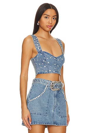 Show Me Your Mumu Shania Top in Blue