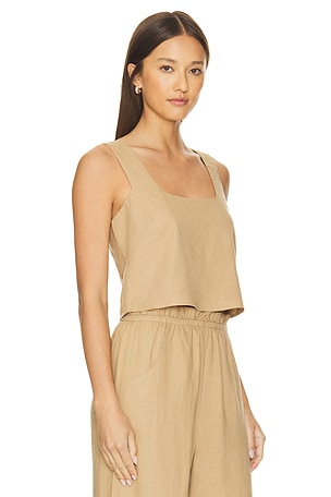 Show Me Your Mumu Tara Crop Top in Tan