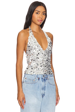 Show Me Your Mumu All That Top in Metallic Silver