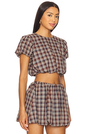 Show Me Your Mumu Highland Crop Top in Brown
