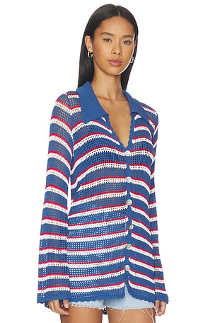 Show Me Your Mumu Button Up Coverup in Blue. Size S. Also
