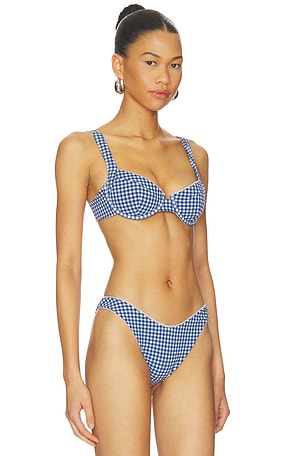 Show Me Your Mumu Montauk Bikini Top in Blue