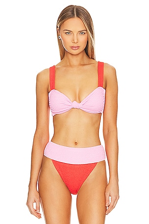 Montce Swim Tamarindo Bikini Bottom in Prima Pink Sparkle