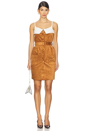 Fan-shaped Turn-down Collar Camisole Dress Shushu/Tong