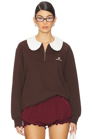 Doll Collar Oversized Sweatshirt Shushu/Tong