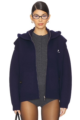 Double Collar Zip-up Knit Jacket Shushu/Tong