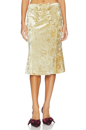 Ruffled Hem Flared Skirt Shushu/Tong