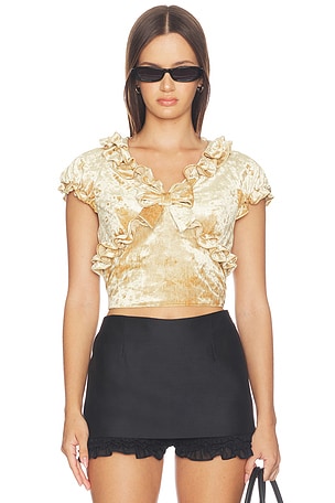 Crisscross Ruffles Top Shushu/Tong