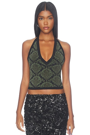 Halter Neck Knit Top Shushu/Tong