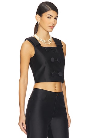 Shushu/Tong Square Neck Sleeveless Top in Black