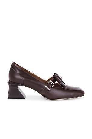 Square-toe Mid-heel Shushu/Tong