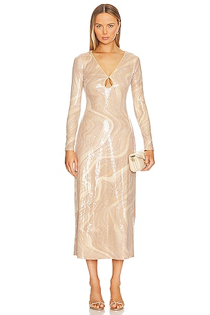 Lace inset gown - ivory – Michelle Mason