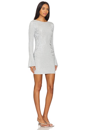 Significant Other Niamh Mini Dress in Metallic Silver