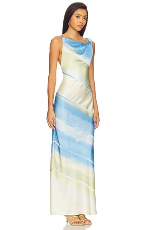 Significant Other Kahlo Gown in Blue,Lemon. Size Aus 8/ US 4. Also