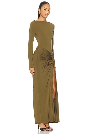 Significant Other Sarlyn Long Sleeve Maxi Dress in Green