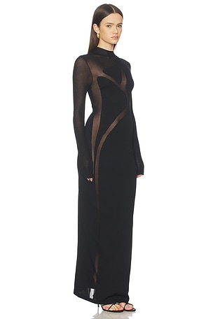 Significant Other Neyma Long Sleeve Maxi Dress in Black