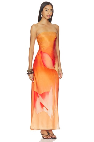 Significant Other Mora Strapless Dress in Orange