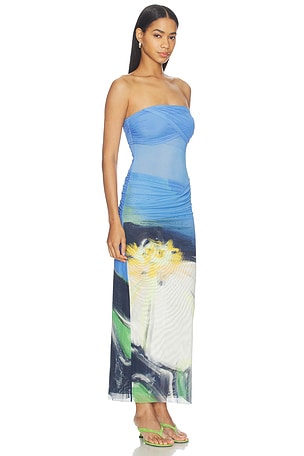 Significant Other Ceira Strapless Maxi Dress in Blue. Size Aus 10/US 6. Also