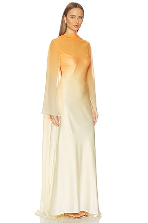 Significant Other Devlyn Long Sleeve Gown in Orange. Size Aus 10/US 6. Also