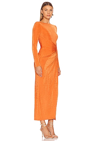 Significant Other Ivy Midi Dress in Orange