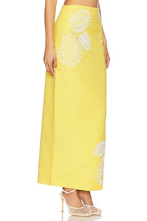 Significant Other Carly Maxi Skirt in Lemon. Size Aus 8/US 4. Also