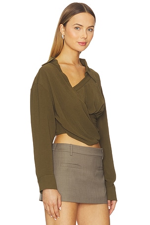 Significant Other Solenne Long Sleeve Top in Brown. Size Aus 8/US 4. Also
