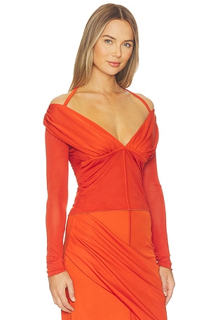 Significant Other Jolie Long Sleeve Top in Orange
