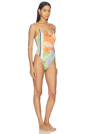 Significant Other Enid Maillot in Orange,Blue