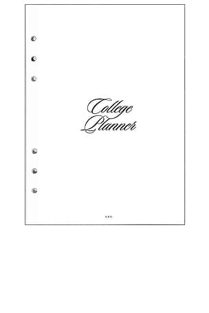 College Planner Insert 6 Ring STIL