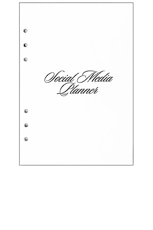 Social Media Planner Insert 6 Ring STIL