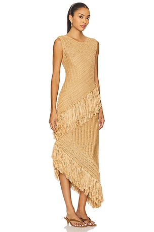 SIMONMILLER Beja Crochet Dress in Brown