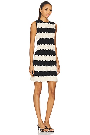 SIMONMILLER Moji Knit Mini Dress in Black,White