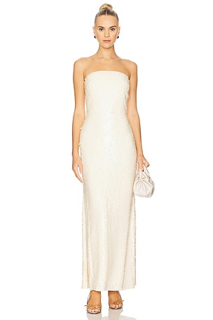 Sculpty Strapless Sequin Dress SIMONMILLER