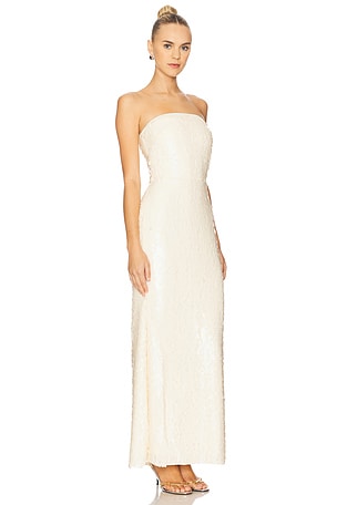 SIMONMILLER Sculpty Strapless Sequin Dress in White