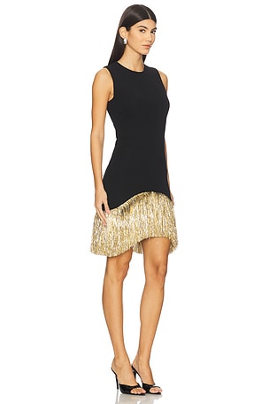SIMONMILLER Bowie Fringe Dress in Black