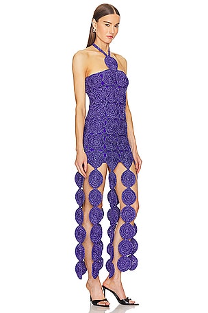 SIMONMILLER Beep Beep Dress in Navy,Purple