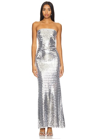 Sculpty Strapless Sequin Dress SIMONMILLER