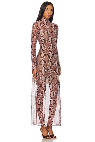 SIMONMILLER Zesty Mesh Dress in Brown