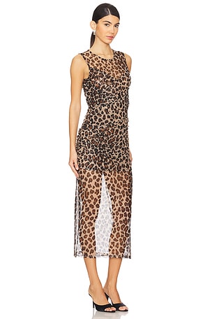 SIMONMILLER Kinny Mesh Dress in Brown