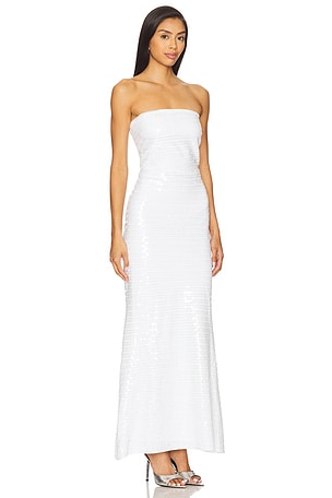 SIMONMILLER Sculpty Strapless Sequin Dress in White