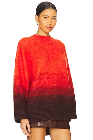 SIMONMILLER Leith Ombre Sweater in Red. Size XS. Also