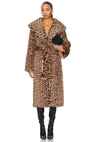 Jones Faux Fur Wrap Coat SIMONMILLER